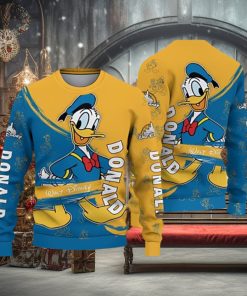 Donald Duck Blue Yellow Disney Carrtoon Lover Ugly Christmas Sweater 3D Printed Men And Women Holiday Gift