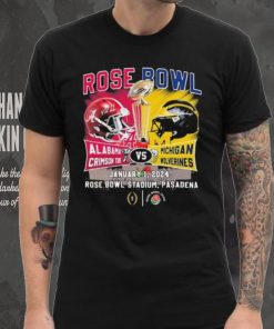 Head To Head Rose Bowl Alabama Crimson Tide Vs Michigan Wolverines January 1 2024 Shirt