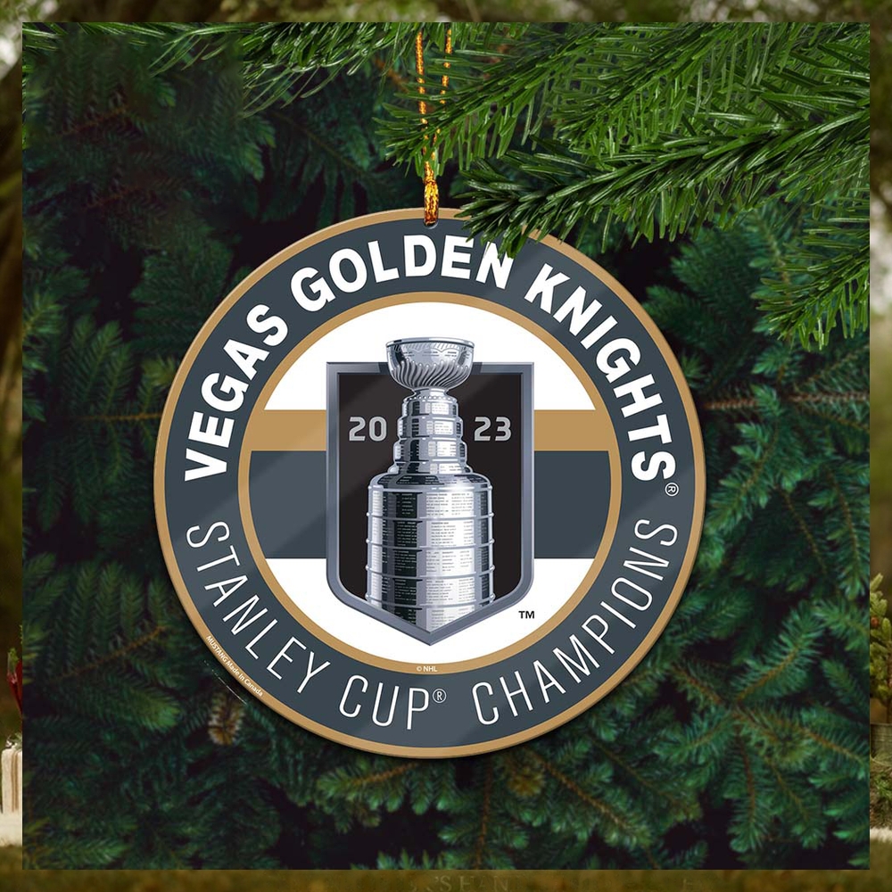 Vegas Golden Knights Stanley Cup Champions 2023 Custom Name Christmas Tree Decorations Ornament Vegas Golden Knights Stanley Cup Champions 2023 Custom Name Christmas Tree Decorations Ornament