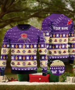 Personalized Christmas Twinkle Lights Crown Royal Christmas Beer Sweater