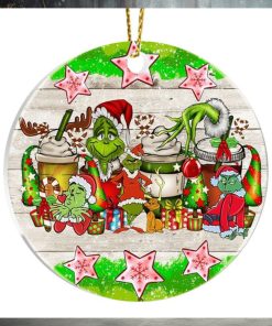 Funny Grinch Christmas Ceramic Ornament