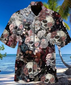 Skull Roses Hawaiian Shirt