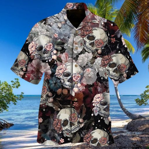 Skull Roses Hawaiian Shirt