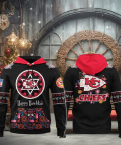 Kansas City Chiefs Happy Hanukkah Holiday 2024 Hoodie