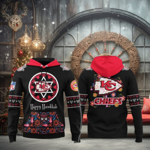 Kansas City Chiefs Happy Hanukkah Holiday 2024 Hoodie