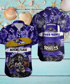 Baltimore Ravens NFL Hawaiian shirt Custom Name Summer Gift