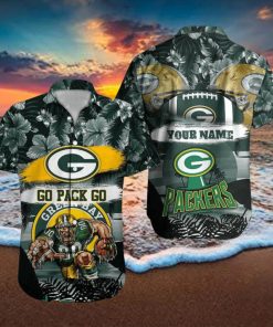 Green Bay Packers NFL Hawaiian hoodie, sweater, longsleeve, shirt v-neck, t-shirt Custom Name Summer Gift