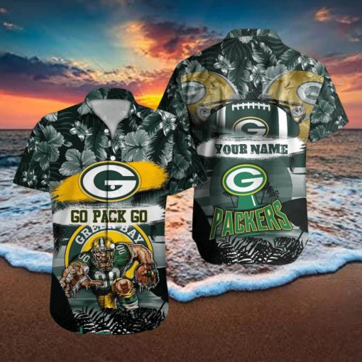 Green Bay Packers NFL Hawaiian hoodie, sweater, longsleeve, shirt v-neck, t-shirt Custom Name Summer Gift