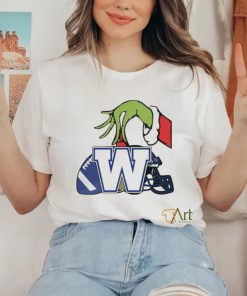 Grinch Hand New Release Winnipeg Blue Bombers Canadian Football League Shirt