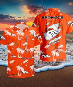 Denver Broncos Palm Tree Pattern Hawaiian Shirt Beach Summer Gift