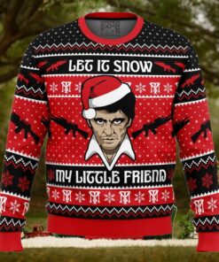 Let It Snow Scarface Ugly Christmas Sweater