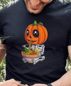 Kawaii Japanese Anime Pumpkin Halloween Ramen Food Lovers T Shirt2