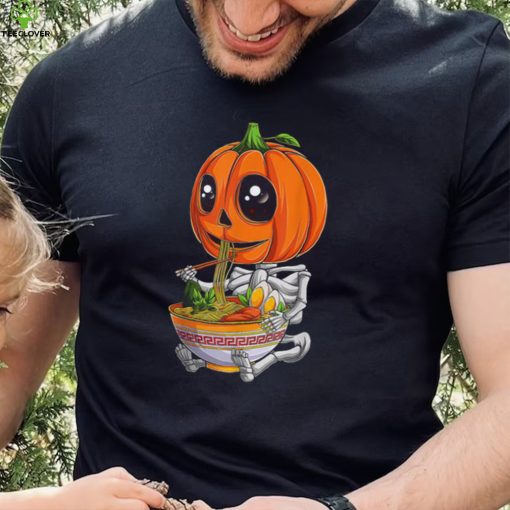 Kawaii Japanese Anime Pumpkin Halloween Ramen Food Lovers T Shirt