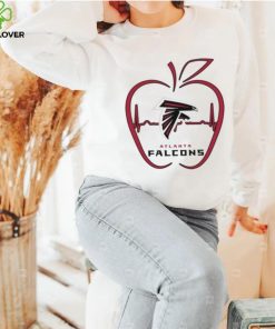 Apple Heartbeat Teacher Symbol Atlanta Falcons T Shirt