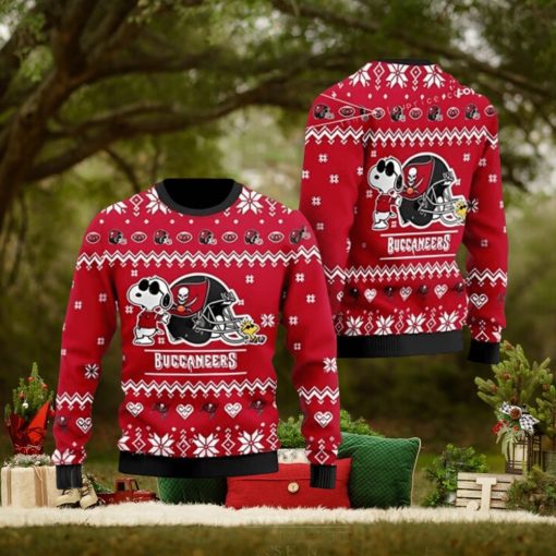 Buccaneer Cute The Snoopy Show Football Helmet Ugly Christmas Sweater 3D Printed Men And Women Holiday Gift