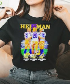 Heisman LSU Tigers Joe Burrow Billy Cannon Jayden Daniels signatures shirt