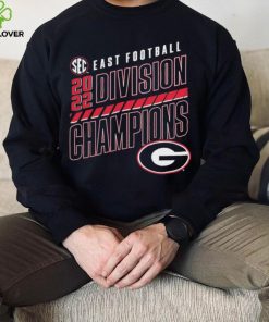 Georgia Bulldogs 2022 SEC East Division Football Champions Slanted Knockout T Shirt 1 Georgia Bulldogs 2022 SEC East Division Football Champions Slanted Knockout T Shirt