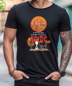 Official official Snoopy Sometimes I Need To Be Alone And Listen To AC DC Shirt