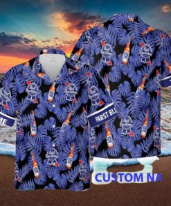 Pabst Blue Ribbon Natural Custom Name Design Hawaiian Shirt For Men And Women Gift Beach