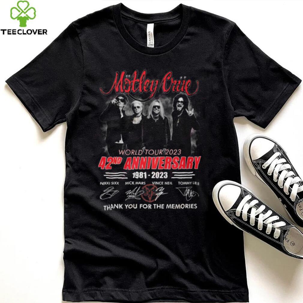 Motley Crue World Tour 2023 42nd Anniversary 1981 – 2023 Thank You For The Memories T Shirt Motley Crue World Tour 2023 42nd Anniversary 1981 – 2023 Thank You For The Memories T Shirt
