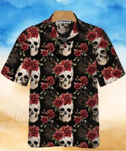 Skull Rose Vintage Hawaiian Shirt Red Roses Gothic Skull Shirt 1 Skull Rose Vintage Hawaiian Shirt Red Roses Gothic Skull Shirt