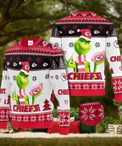 Kansas City Chiefs The Grinch Gift Ugly Christmas Sweater Xmas 3D Printed Christmas Sweater Gift