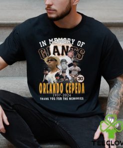 In Memory Of Orlando Cepeda 1937 2024 Thank You For The Memories T Shirt