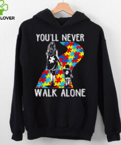 Autism Mom You Will Never Walk Alone Support Autism Son T Shirt