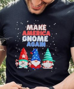 Official Make America gnome again funny snowy Christmas T shirt