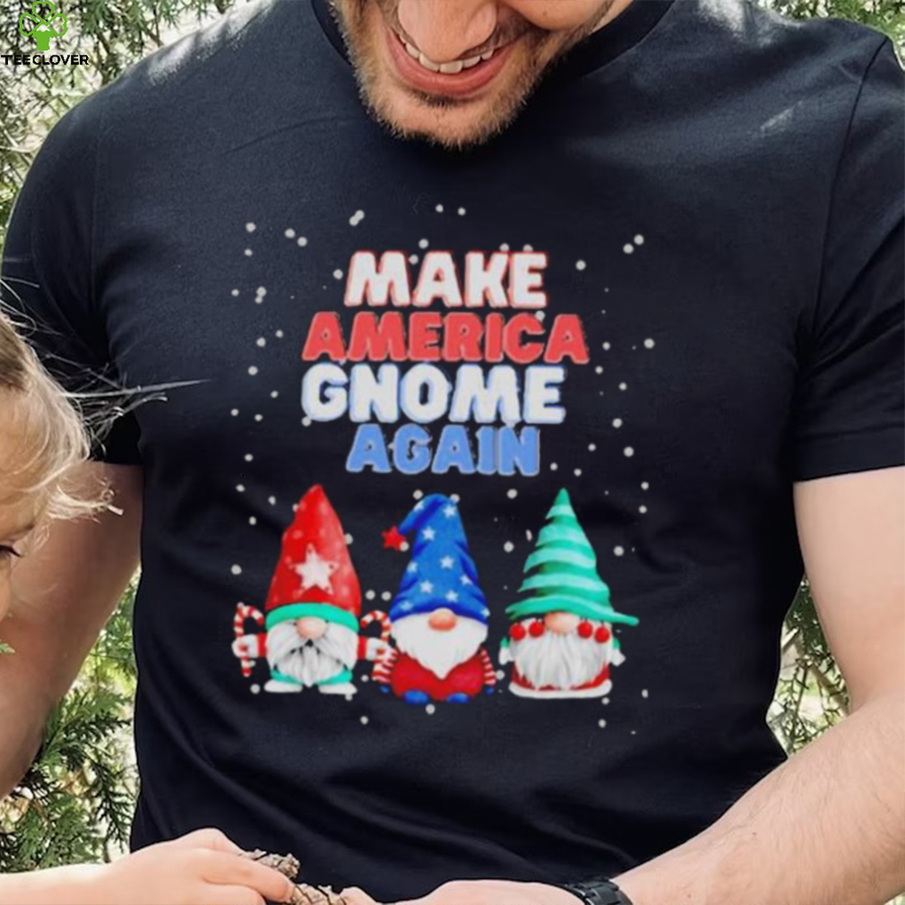 Official Make America gnome again funny snowy Christmas T shirt Official Make America gnome again funny snowy Christmas T shirt
