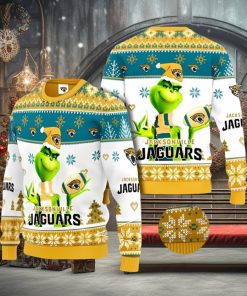 Jacksonville Jaguars Grinch Ugly Christmas Sweater Xmas 3D Printed Christmas Sweater Gift