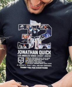 Jonathan Quick Los Angeles Kings 2007 2023 thank you for everything signature shirt