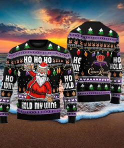 Ho Ho Ho Hold My Wine Santa Ugly Christmas Sweater
