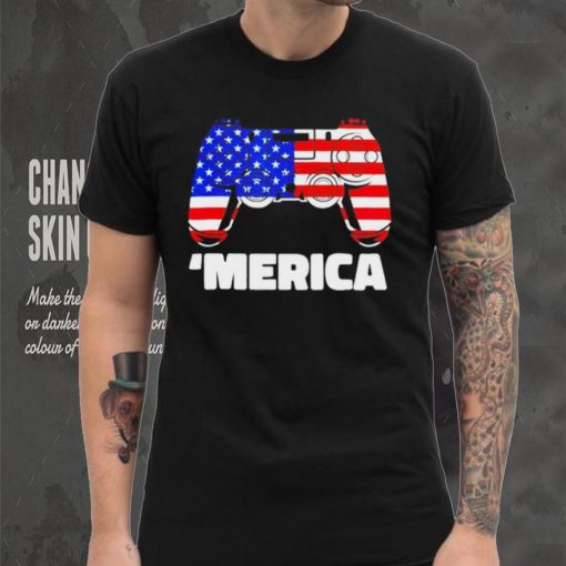 ‘Merica video game American flag shirt