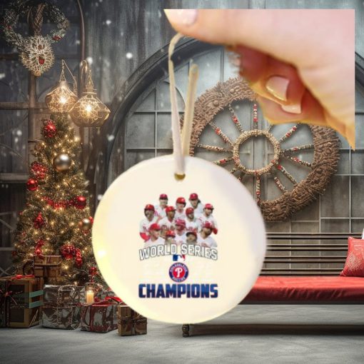 ‘mlb Philadelphia Phillies Team Baseball 2022 World Series Champions Signatures Ornament