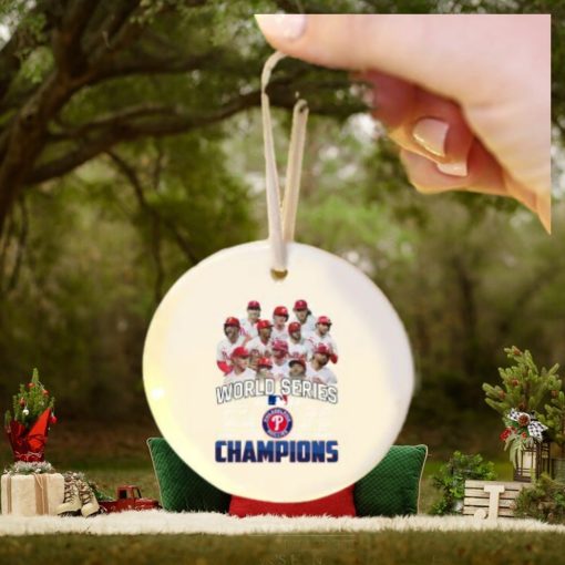 ‘mlb Philadelphia Phillies Team Baseball 2022 World Series Champions Signatures Ornament